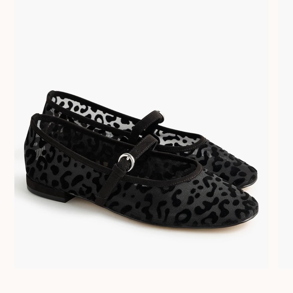 J. Crew Shoes - J. Crew Leopard mesh Mary Jane flats